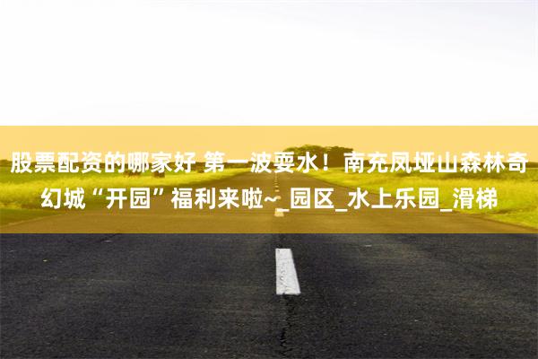 股票配资的哪家好 第一波耍水!南充凤垭山森林奇幻城“开园”福利来啦~_园区_水上乐园_滑梯
