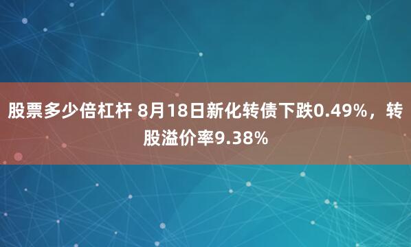 股票多少倍杠杆 8月18日新化转债下跌0.49%,转股溢价率9.38%