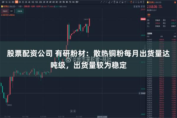 股票配资公司 有研粉材：散热铜粉每月出货量达吨级，出货量较为稳定