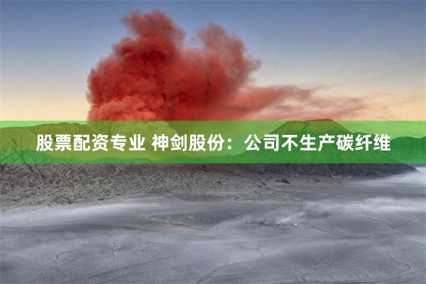 股票配资专业 神剑股份：公司不生产碳纤维