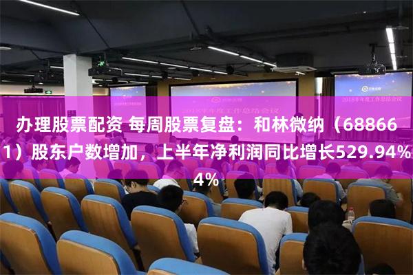 办理股票配资 每周股票复盘：和林微纳（688661）股东户数增加，上半年净利润同比增长529.94%