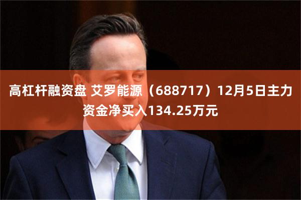 高杠杆融资盘 艾罗能源（688717）12月5日主力资金净买入134.25万元